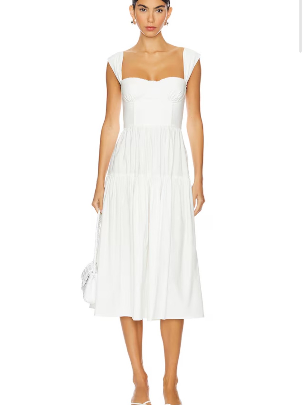 WeWoreWhat Midi White Corset Dress